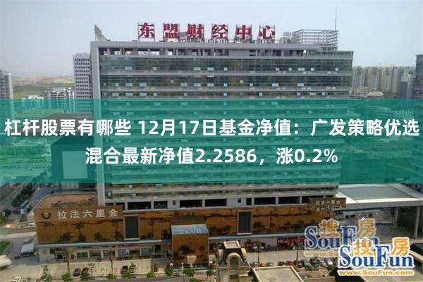 杠杆股票有哪些 12月17日基金净值：广发策略优选混合最新净值2.2586，涨0.2%