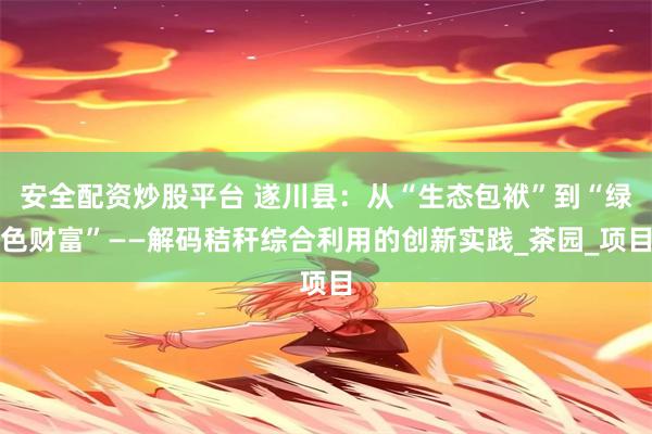 安全配资炒股平台 遂川县：从“生态包袱”到“绿色财富”——解码秸秆综合利用的创新实践_茶园_项目
