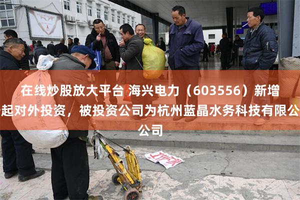 在线炒股放大平台 海兴电力（603556）新增一起对外投资，被投资公司为杭州蓝晶水务科技有限公司